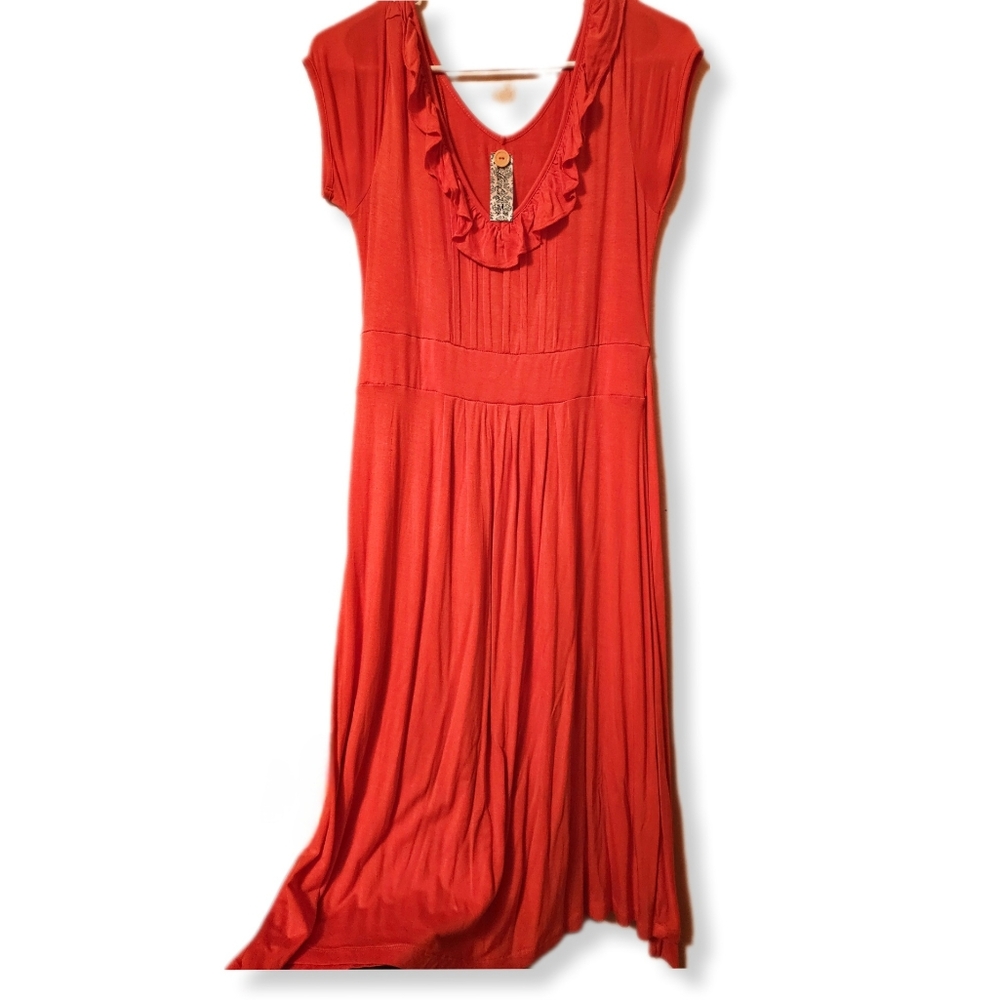 Bella Bird Midi Coral Dress